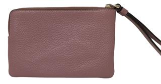 COACH WOMEN'S CORNER ZIP WRISTLET PEBBLED LEATHER LIGHT PINK